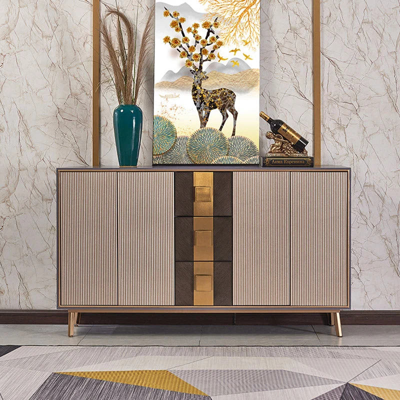 Premium Actueel Sideboard Table Wood Sideboard Cabinet - 59.01"L x 15.75"W x 35.43"H White