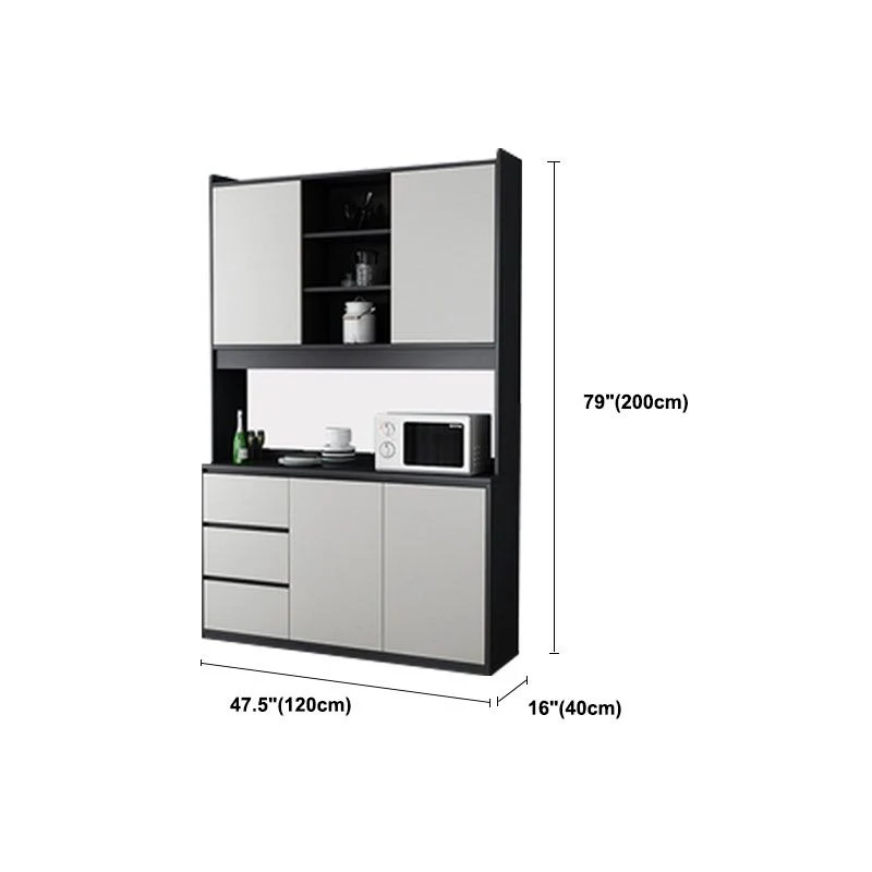 Premium Contemporary Sideboard Engineered Wood Sideboard Door and Drawer Kitchen 39l