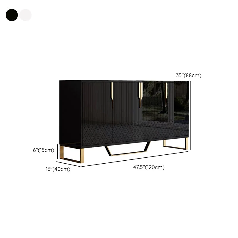 Premium Glam Buffet Sideboard Cabinets Mirrored 4 Doors Dining Buffet 47l