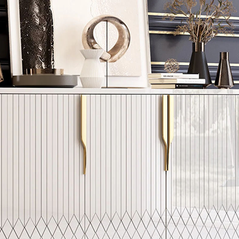 Premium Glam Cabinets Dining Buffet 4 Doors Mirrored Buffet Sideboard 47l