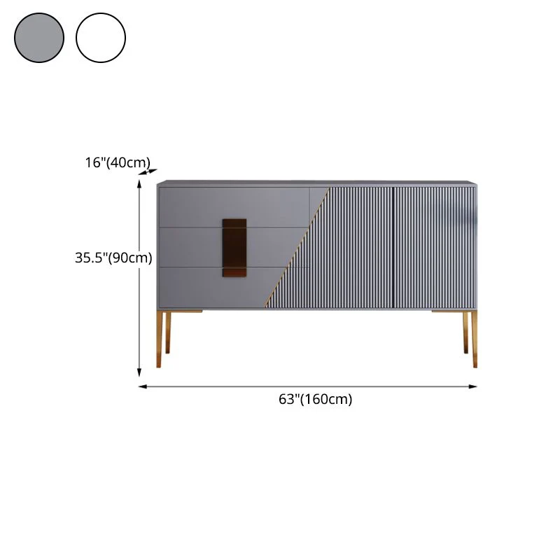 Rectangle Home Sideboard Verfijnd Cabinet Drawers and Doors 47l