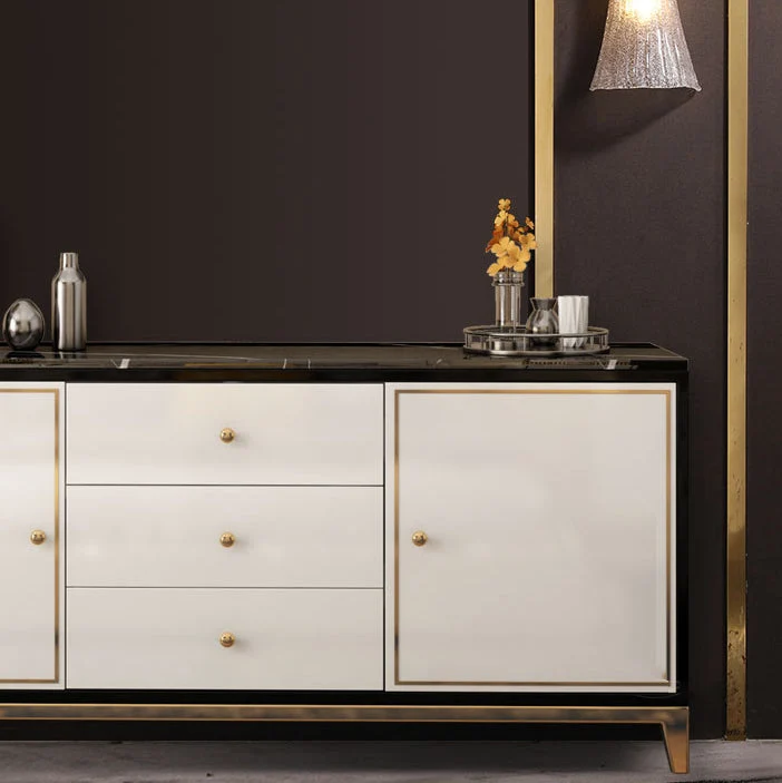 Rectangle Sideboard Luxueus Storage Server Drawers and Doors 47l