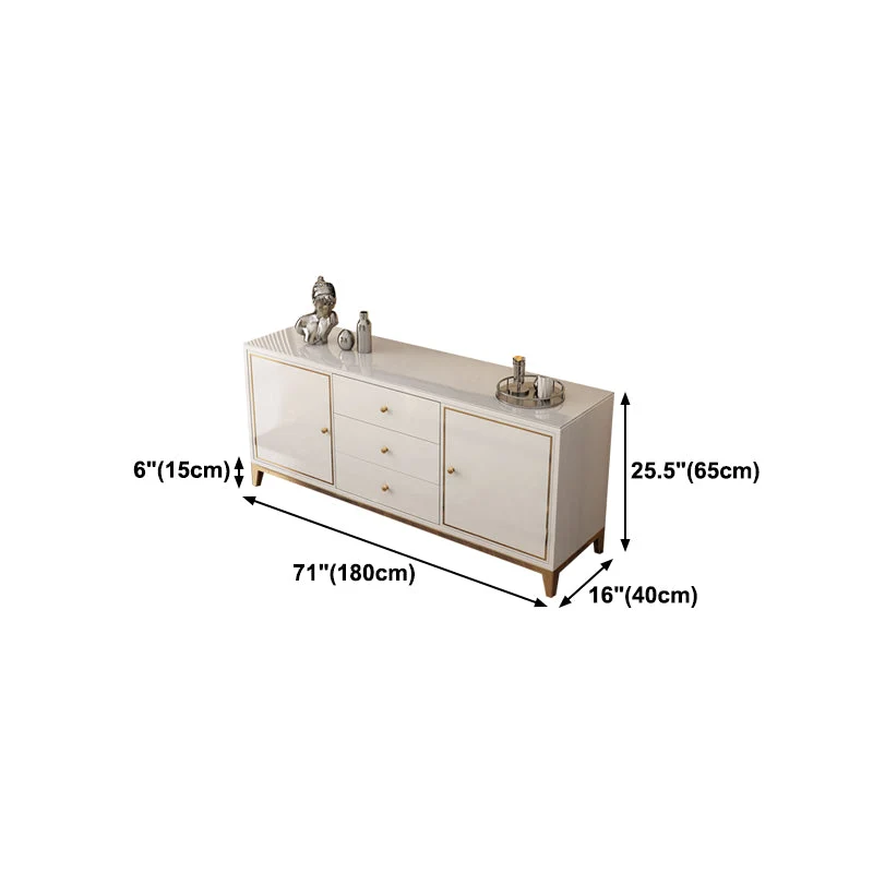 Rectangle Sideboard Luxueus Storage Server Drawers and Doors 47l
