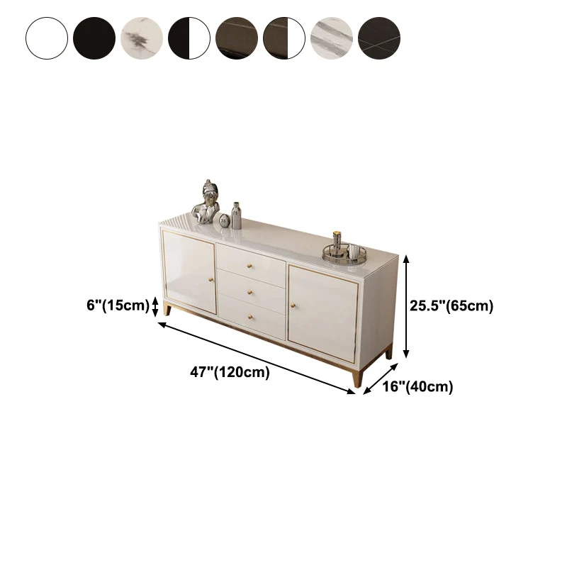 Rectangle Sideboard Luxueus Storage Server Drawers and Doors 47l