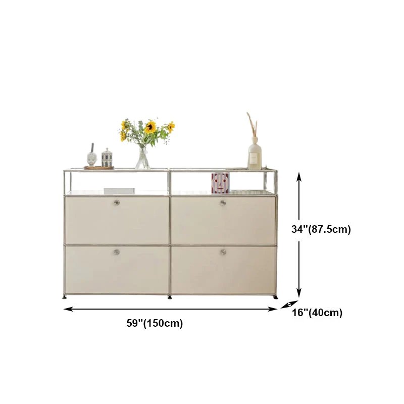 Roestvast Steel Sideboard Contemporary White Dining Sideboard Living Room 20l