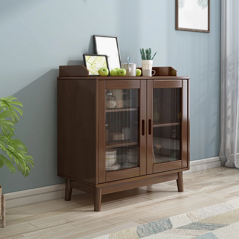 Rond Contemporary Sideboard Buffet Rubberwood Massief Wood Dining Server 31l