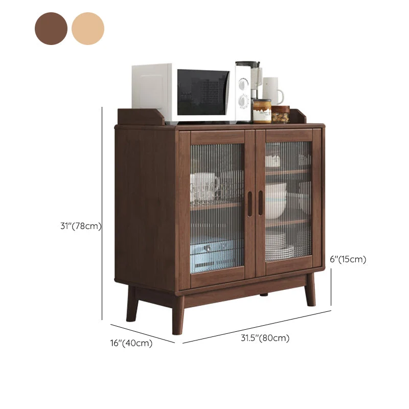 Rond Contemporary Sideboard Buffet Rubberwood Massief Wood Dining Server 31l