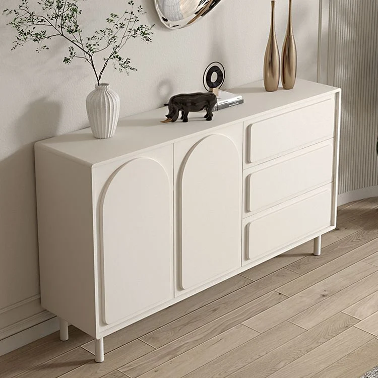 Rond Contemporary Sideboard Wood Dining Buffet Cabinet and Drawers 39l