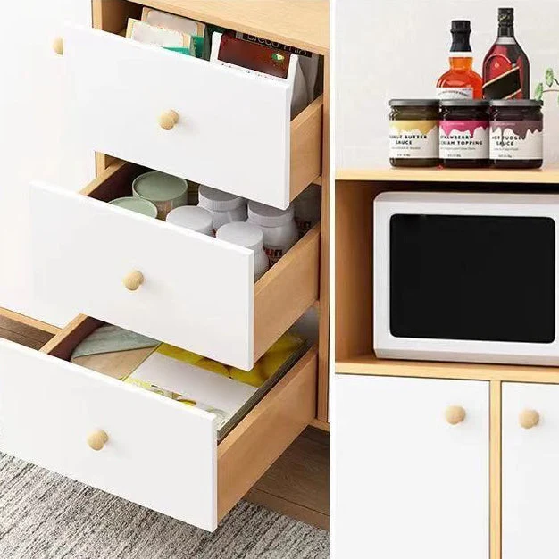 Rond Contemporary Style Sideboard Engineered Wood Sideboard Cabinet 24l