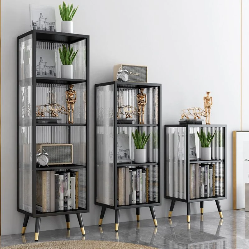 Rond Glam Style Metal Sideboard Kitchen Sideboard White and Ebbenhout 16l
