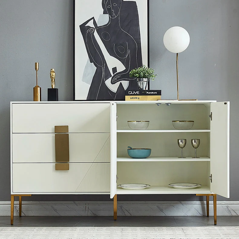 Rond Glam Style Sideboard Engineered Wood Dining Sideboard Living Room 39l