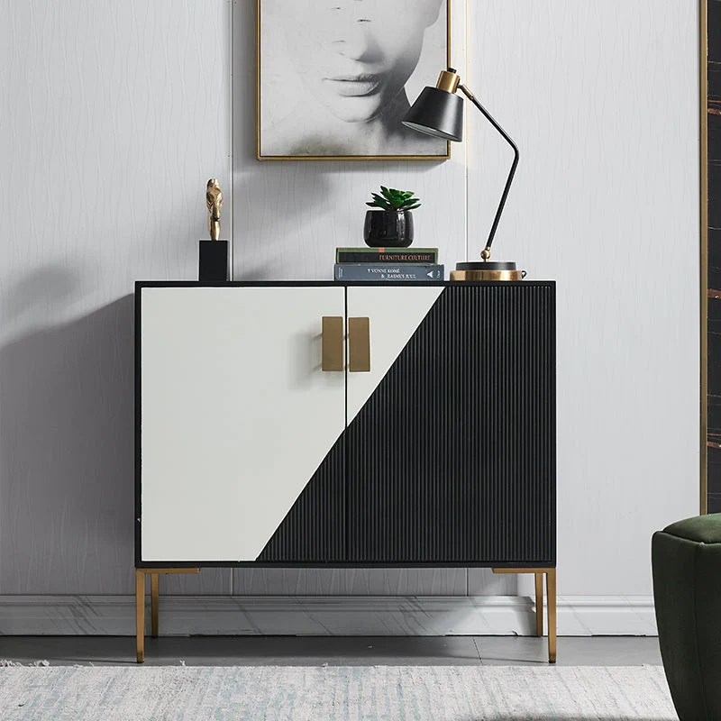 Rond Glam Style Sideboard Engineered Wood Dining Sideboard Living Room 39l