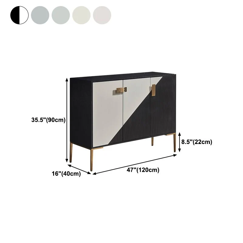 Rond Glam Style Sideboard Engineered Wood Dining Sideboard Living Room 39l