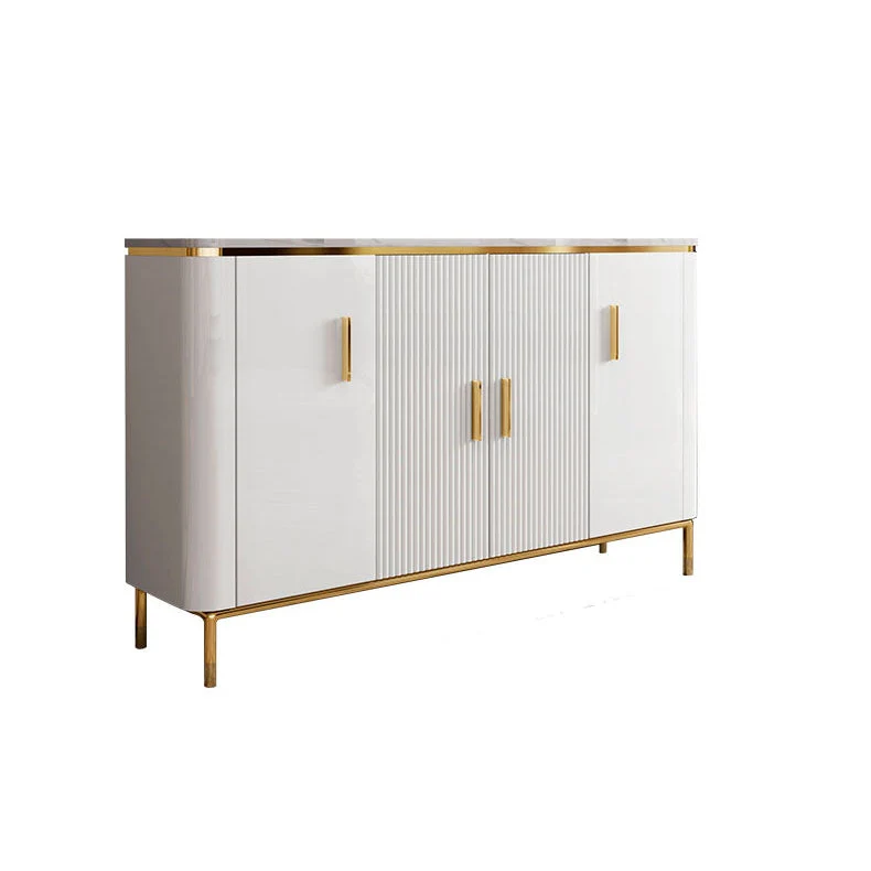 Rond Stone and Engineered Wood Buffet Sideboard Glam Buffet Stand 47l