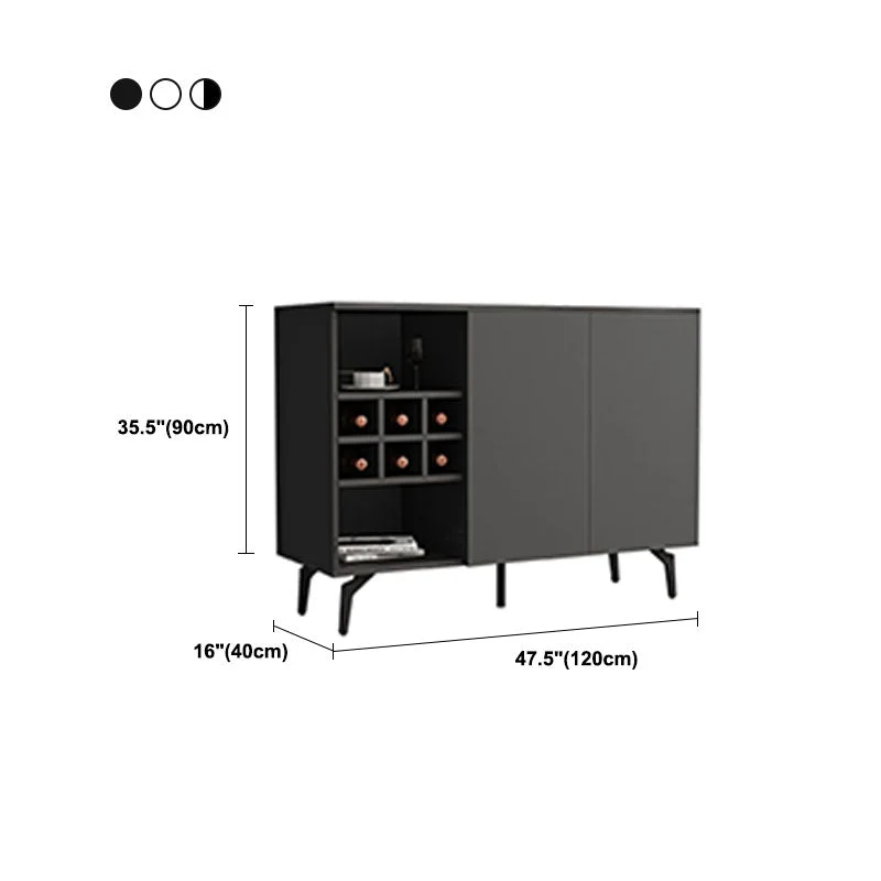 Rond Stone Top Sideboard Contemporary Sideboard Door and Drawer Dining Room 31l
