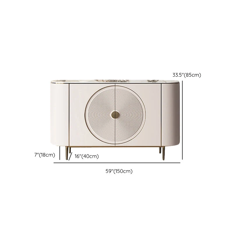 Sintered Stone Side Board Luxe Home Sideboard Cabinet Doors 47l