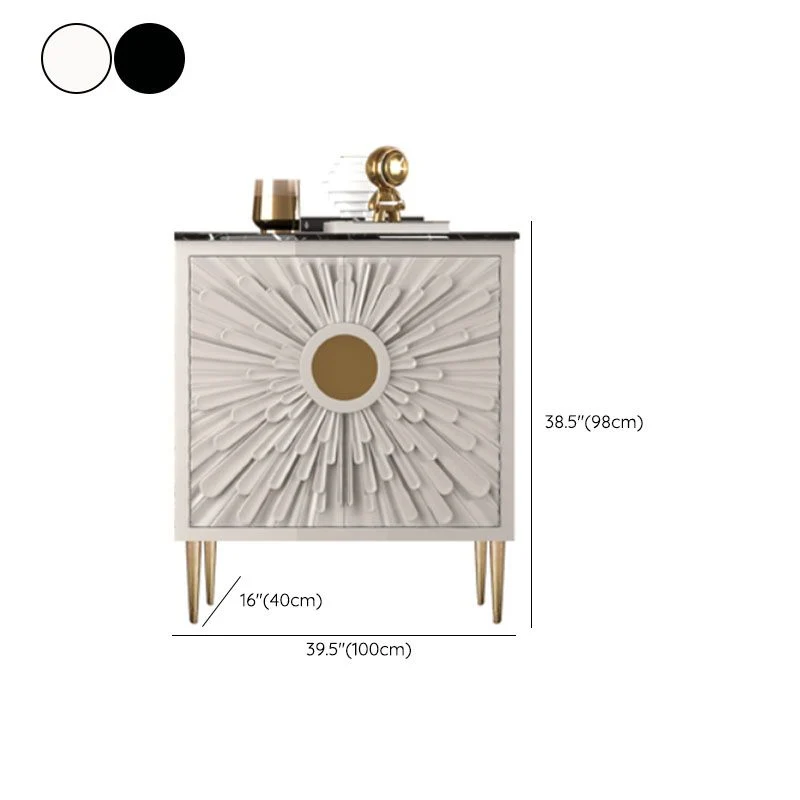 Stainless Rvs Legs Sideboard Buffet Glam Style Credenza Storage 39l