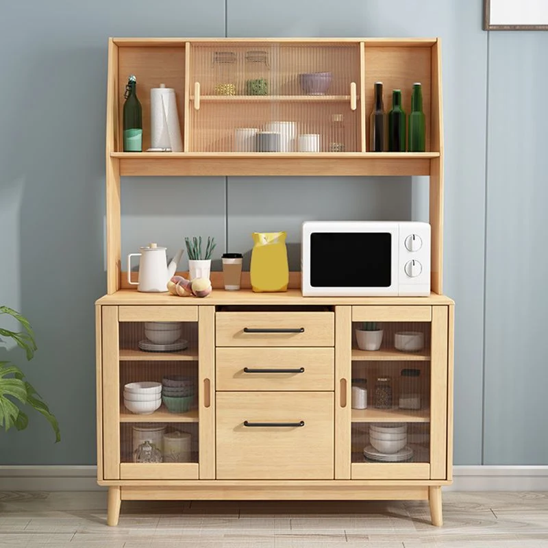 Stevig Wood Buffet Table Modern Side Board Cabinets and Drawers met Blad Keramiek 31l