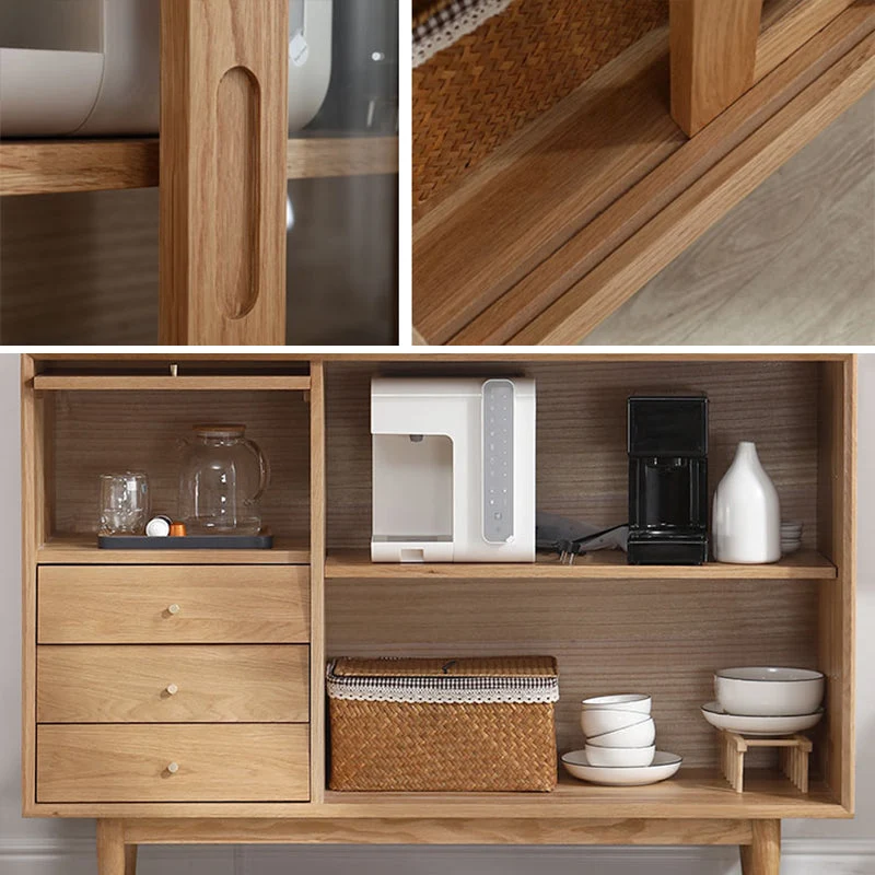 Stevig Wood Buffet Table Modern Sideboard Cabinets and Drawers 51l