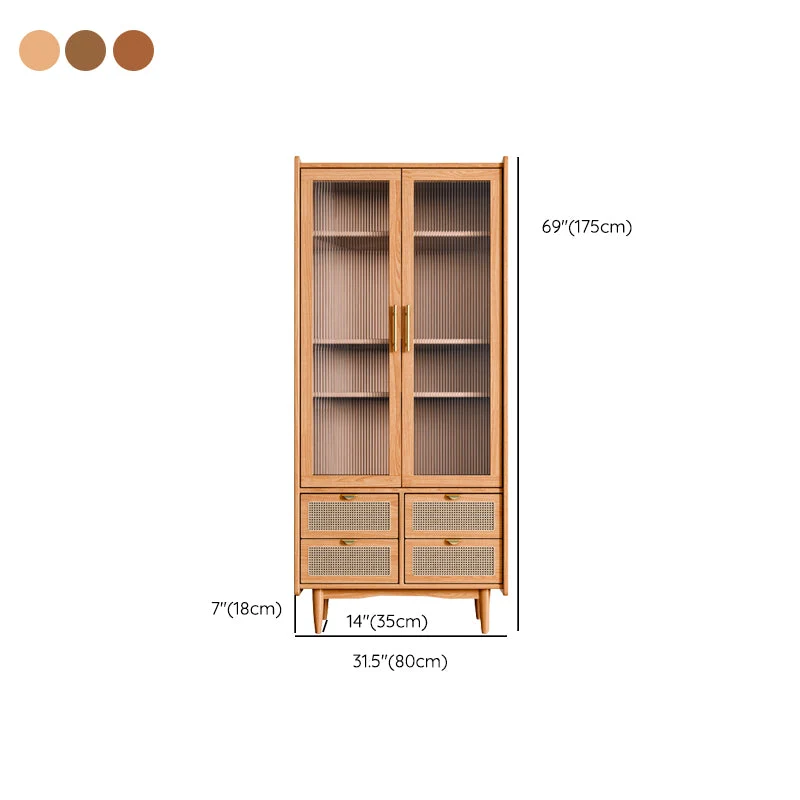 Stijlvol Modern Actueel Sideboard Table Solid Wood 70"H Dining Buffet Cabinets and Drawers Cherry