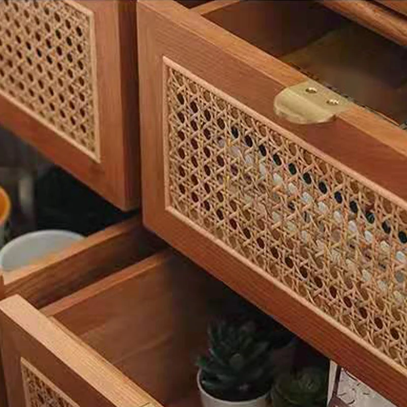 Stijlvol Modern Actueel Sideboard Table Solid Wood 70"H Dining Buffet Cabinets and Drawers Cherry