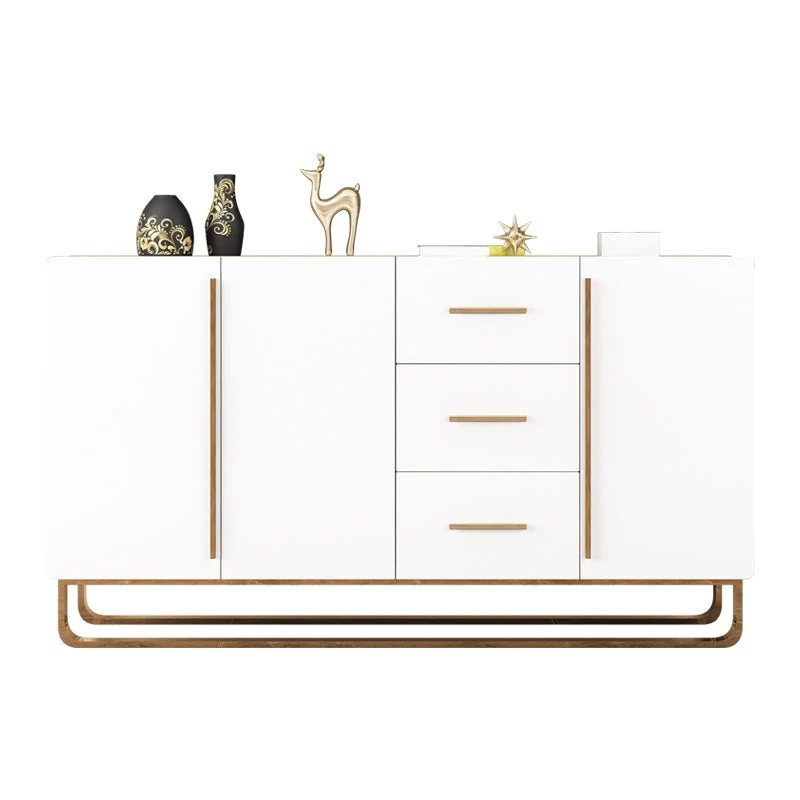 Stijlvol Modern Glam Style Sideboard Wood Buffet Stand Cabinets and Drawers 41l