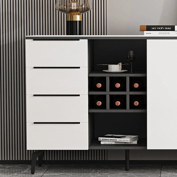 Stijlvol Modern Stone Top Sideboard Contemporary Sideboard Door and Drawer Dining Room 31l