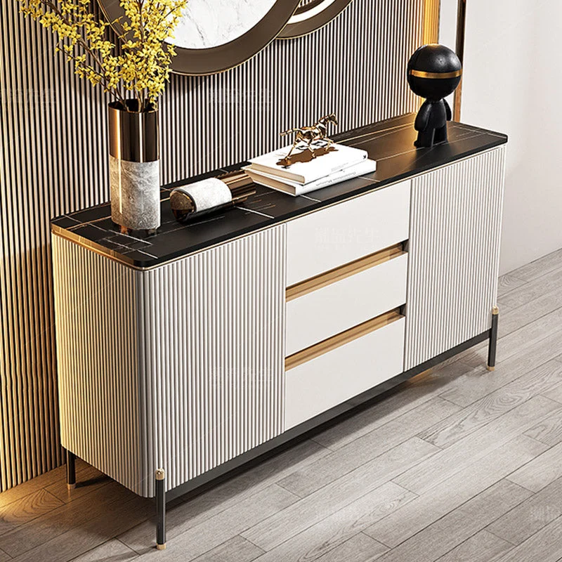 Stone Buffet Server Actueel Style Side Board Cabinets and Drawers 47l