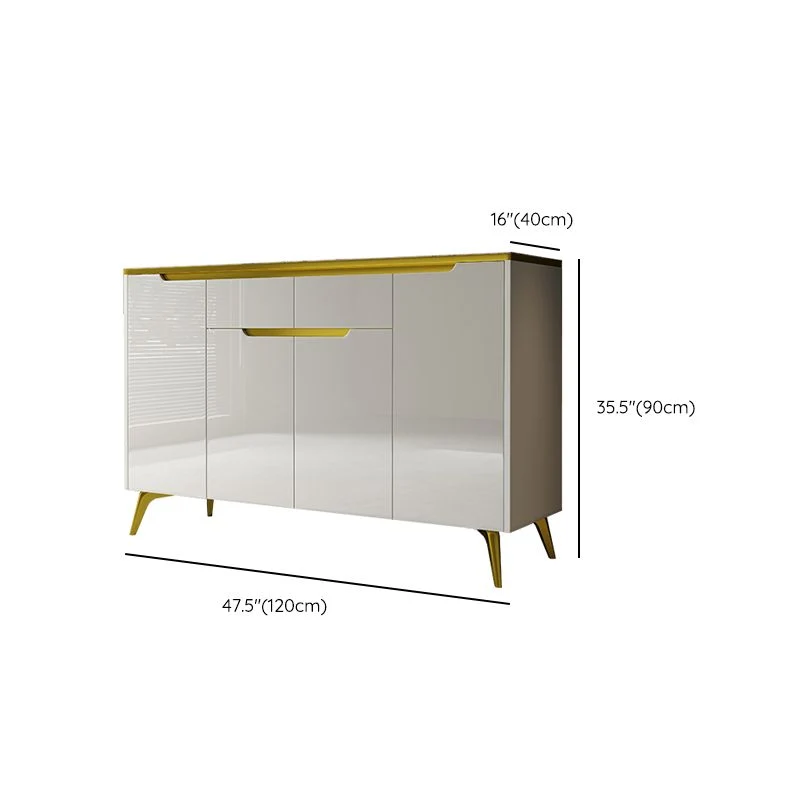 Stone Buffet Sideboard Glam Style Buffet Credenza Drawers and Cabinets met Stoelen Set 47l