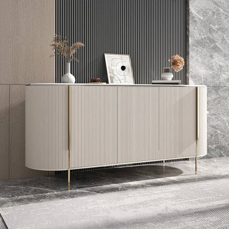 Stone Buffet Table Glam Style Buffet Sideboard Cabinet Drawers and Cabinets Gemakkelijk Schoon te Maken 47l