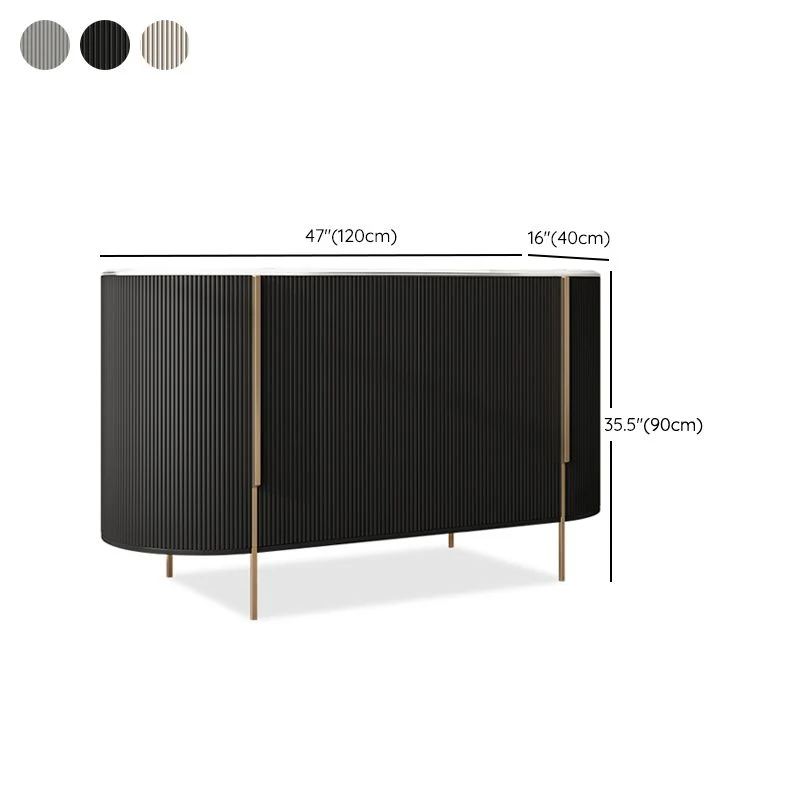 Stone Buffet Table Glam Style Buffet Sideboard Cabinet Drawers and Cabinets Gemakkelijk Schoon te Maken 47l