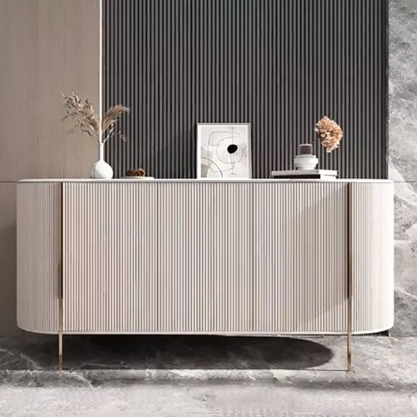 Stone Buffet Table Glam Style Buffet Sideboard Cabinet Drawers and Cabinets Gemakkelijk Schoon te Maken 47l