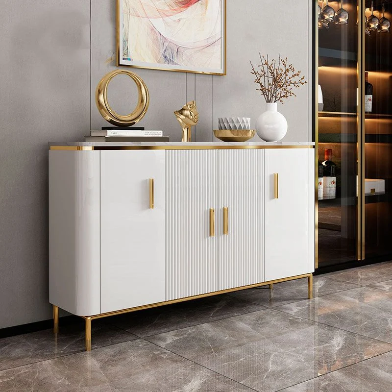 Stone and Engineered Wood Buffet Sideboard Glam Buffet Stand 180 x 90 cm 47l