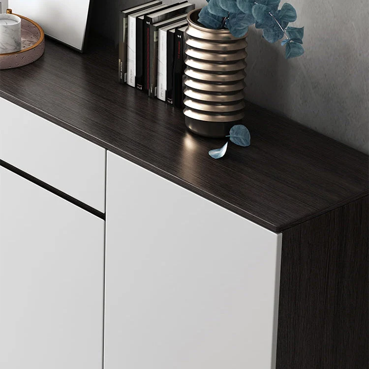 Strak Engineered Wood 33.4"H Sideboard Buffet 2-Drawer Dining Room Buffet Server 39l