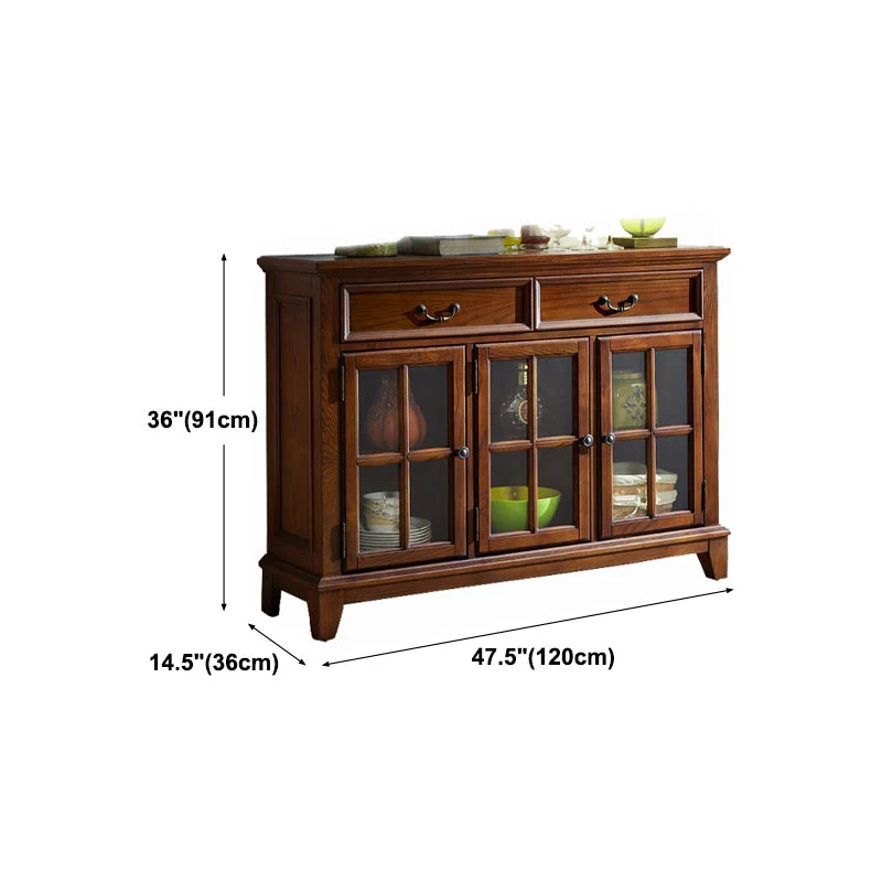 Strak Solid Wood Sideboard Table Brown Sideboard Door and Drawer Https