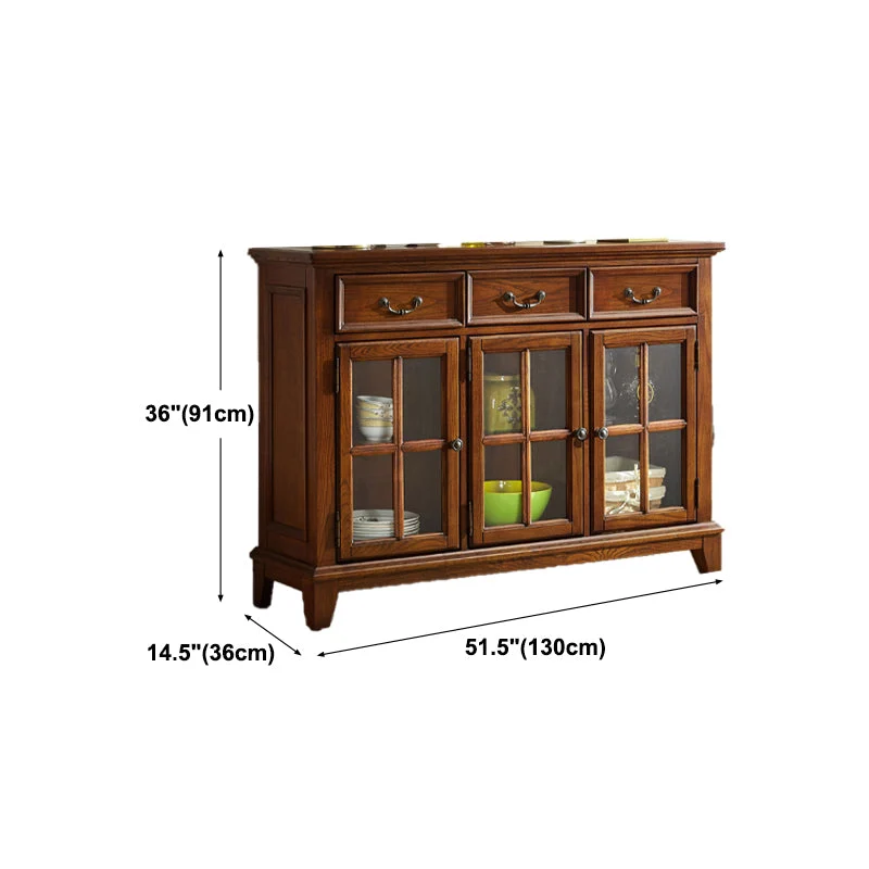 Strak Solid Wood Sideboard Table Brown Sideboard Door and Drawer Https