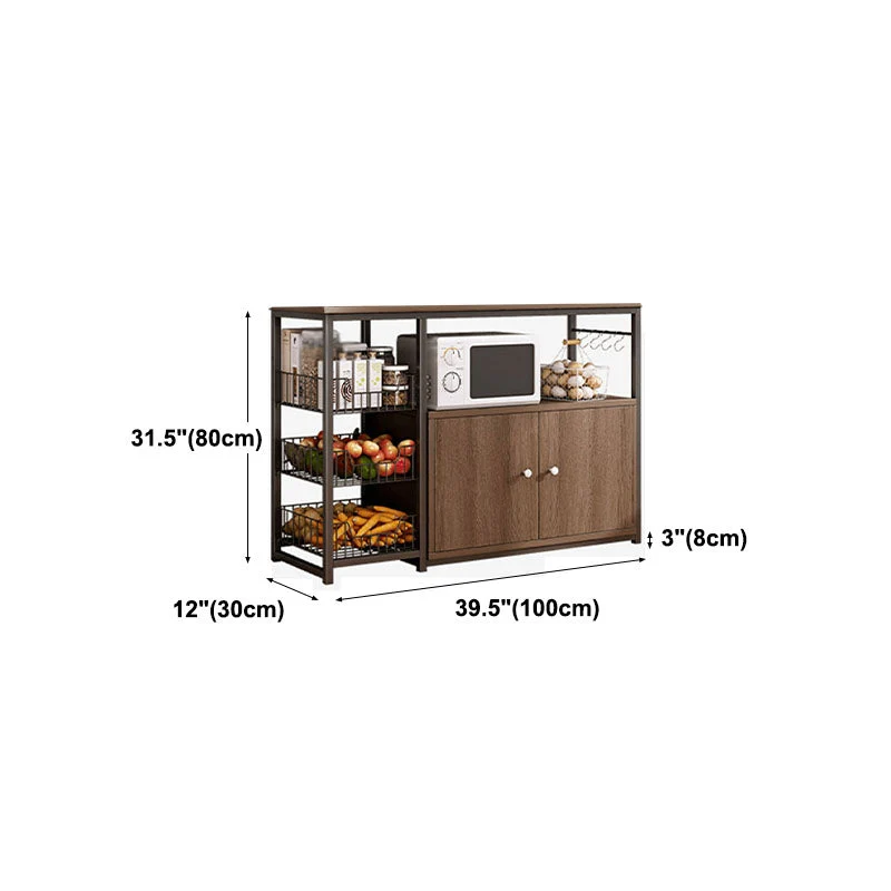 Strak Style Sideboard Metal Open Storage Sideboard Kitchen Dining Room 31l
