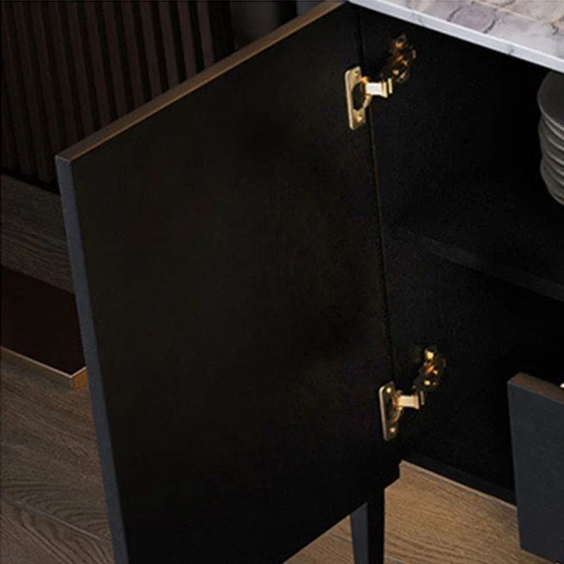 Strak Wood Sideboard Buffet 3 Drawers and 2 Doors Cabinets Buffet Sideboard 47l
