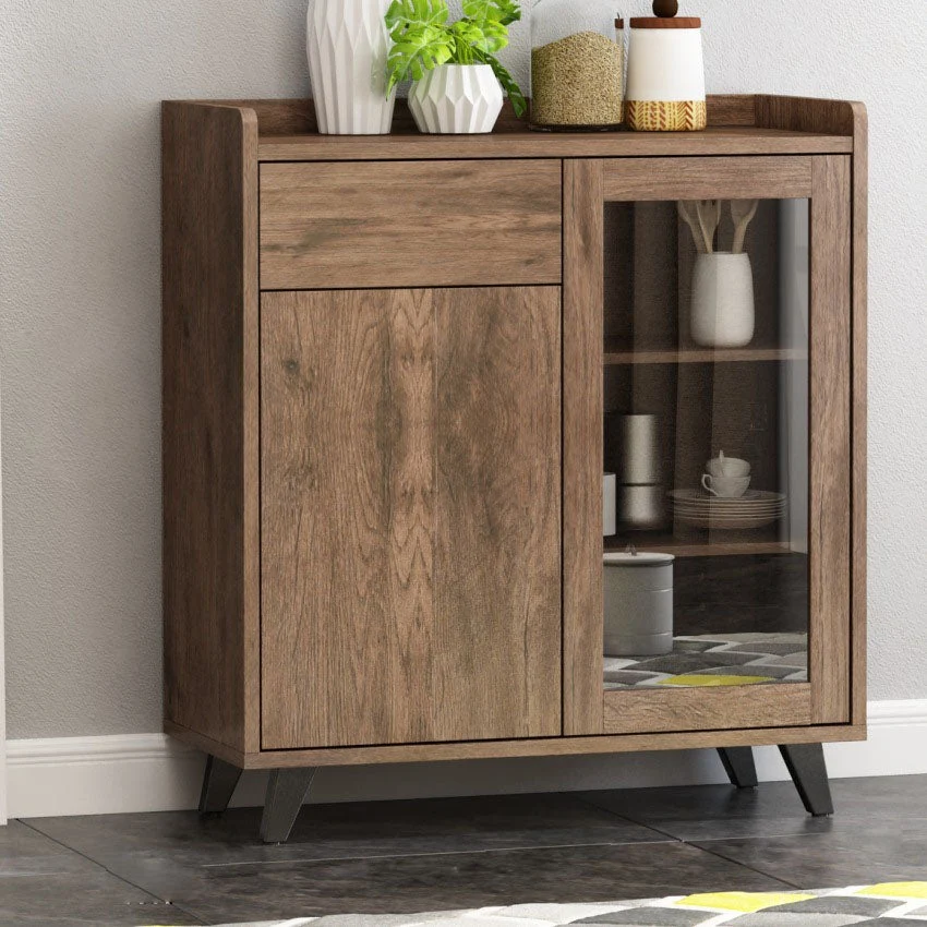 Taupe Contemporary Side Board Engineered Wood Sideboard Dining Room 24l
