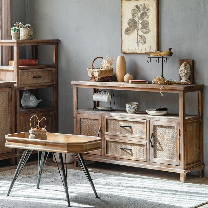 Traditional Natuurhout Dining Server Open Storage Sideboard Dining Room Https