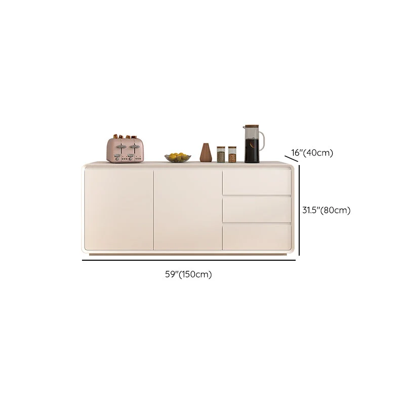 Uitbreidbaar Contemporary Style Wood Sideboard Cabinet Cabinets and Drawers 47l