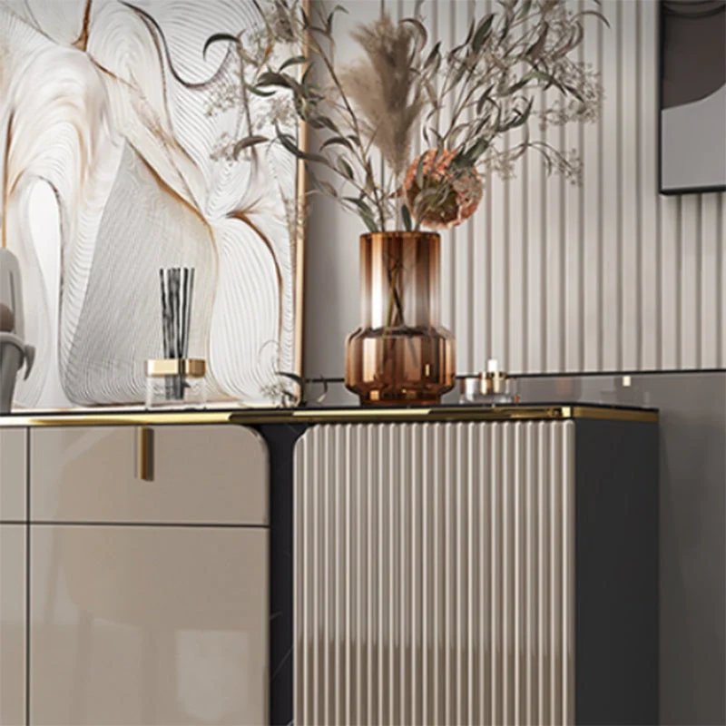 Uitbreidbaar Glam Sideboard Table Drawer Stone and Wood Buffet Sideboard 55l