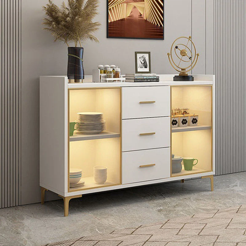 Uitbreidbaar Glam Style Sideboard Engineered Wood Sideboard LED Lights 31l