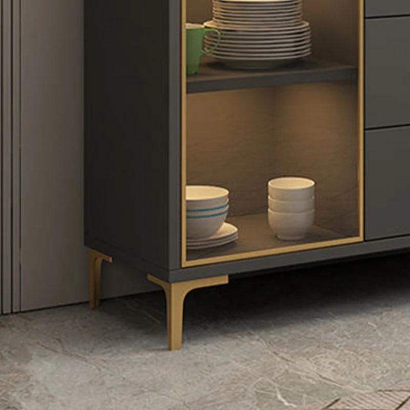 Uitbreidbaar Glam Style Sideboard Engineered Wood Sideboard LED Lights 31l