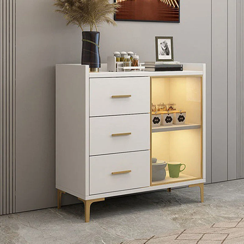 Uitbreidbaar Glam Style Sideboard Engineered Wood Sideboard LED Lights 31l