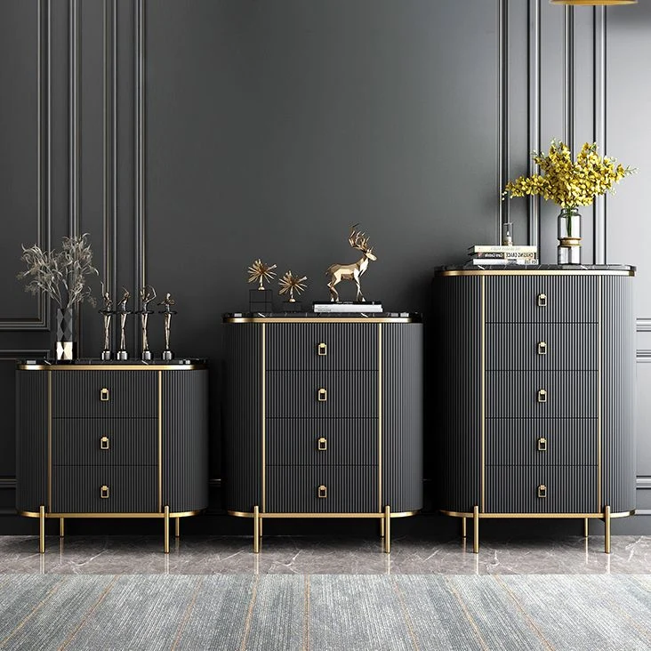 Uitbreidbaar Wood Dining Room Sideboard Cabinet Glam Buffet Server Cabinet Drawers Dark