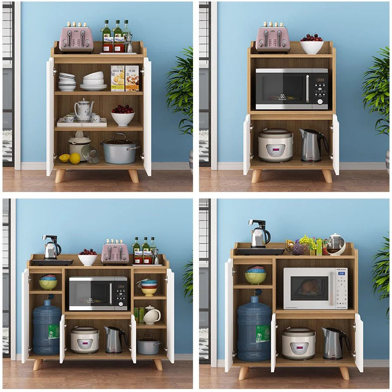 Uitschuifbaar Contemporary Sideboard Wood Open Storage Dining Room Cabinets 19