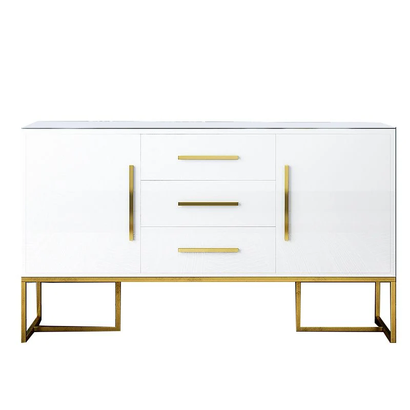 Uitschuifbaar Glam Buffet Sideboard Cabinets Mirrored 3 Drawers and 2 Doors Dining Buffet 47l