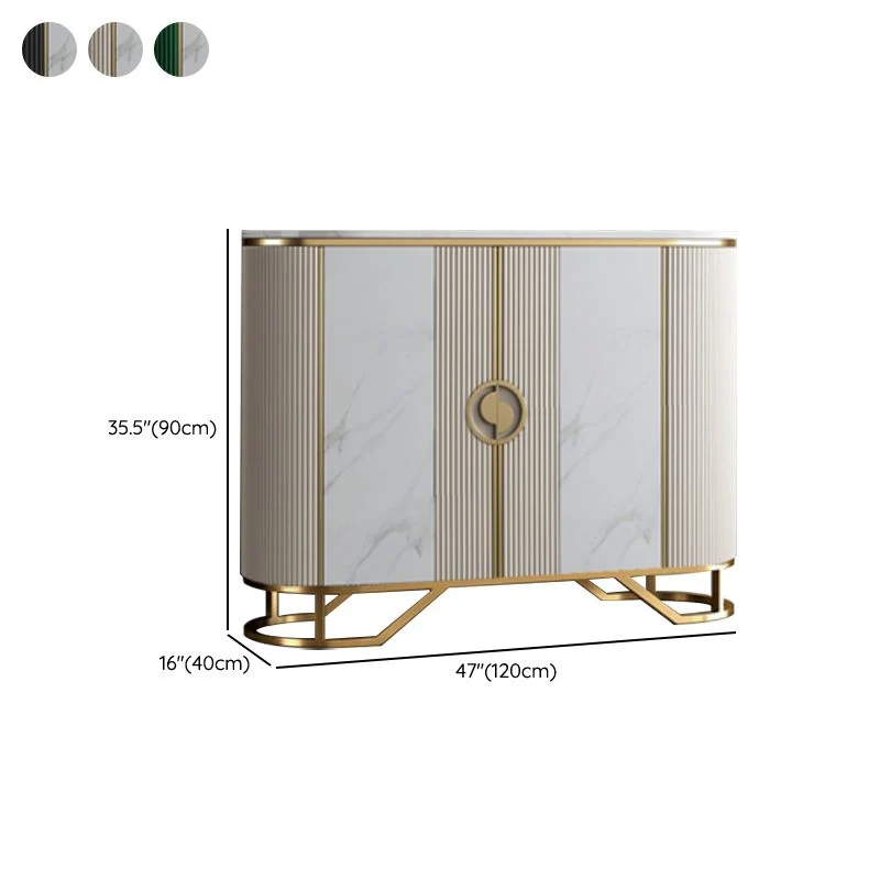 Uitschuifbaar Glam Sideboard Cabinet Marble Sideboard Table Doors Kitchen 47l