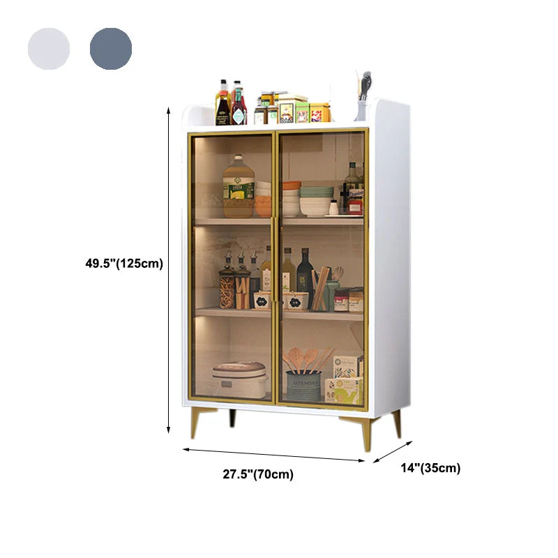 Uitschuifbaar Glazen Door Engineered Wood Sideboard Glam Side Board Dining Room 24l